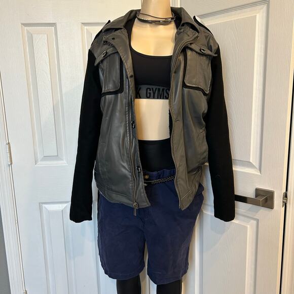 Rocawear Classic Y2K Moto Faux Leather Jacket Distressed Size medium - Picture 2 of 6